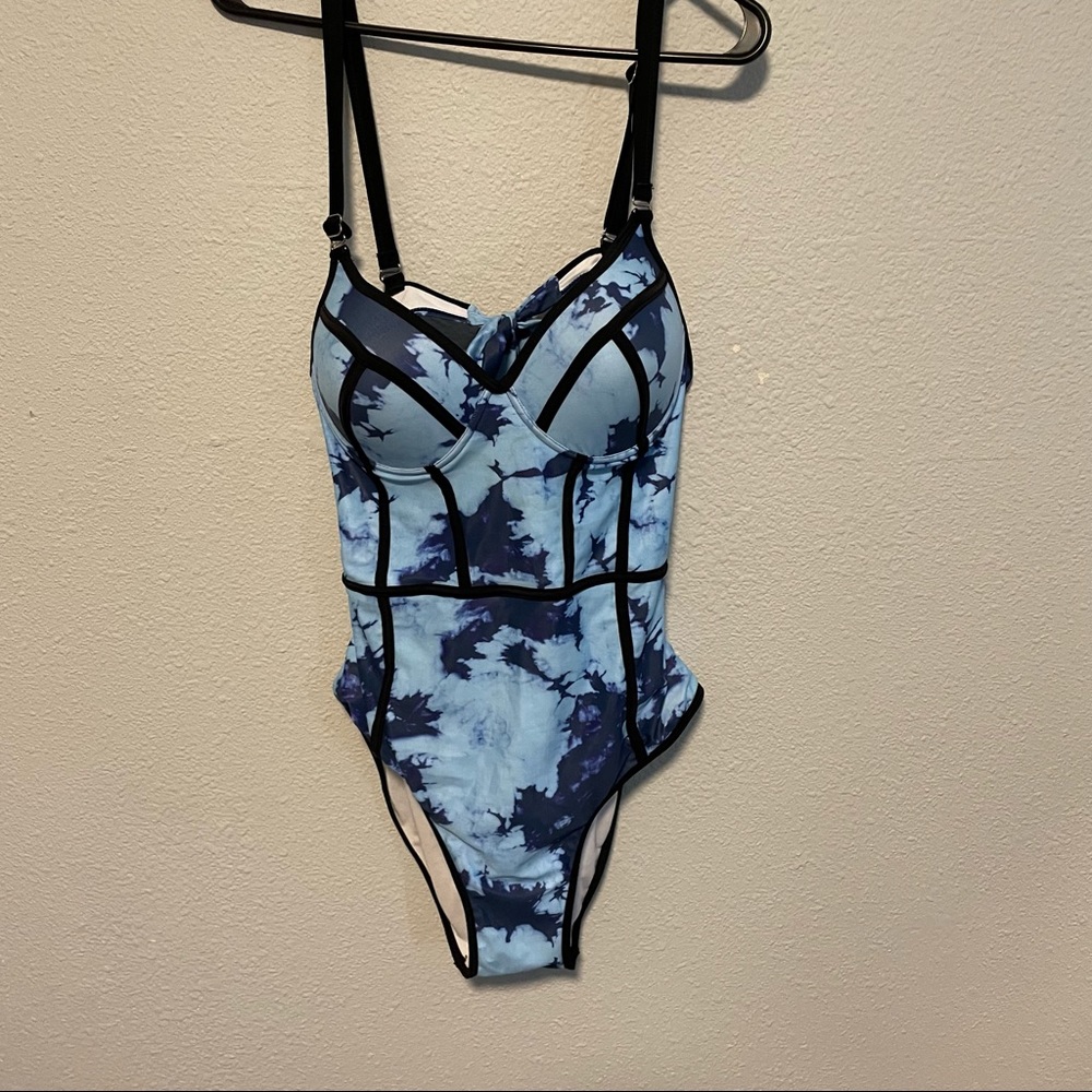 Blue Tie Dye One Piecs